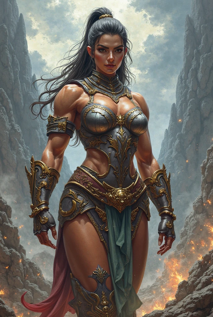 score_9, score_8_up, score_8, (((Single character image.))) (((1girl))) (((Solo))) (((Dressed in medieval fantasy attire.))) (((She wears medieval fantasy attire.))) Looks like a fierce, sexy female medieval fantasy gladiator. Looks very imposing and sinister. Looks like a stone cold killer. Looks like a powerful, muscular female gladiator for Dungeons & Dragons. Looks fierce, dangerous and deadly. A single character portrait, fantasy art, fantasy attire, attractive, very sexy, muscular, powerful body, detailed muscles, youthful, woman in her early 20’s, (((intense, serious stare))), voluptuous, female warrior, powerful, dangerous, (((?????? jewelry))), revealing armor, gorgeous face, sexy mouth, Dungeons & Dragons character portrait, intricate details, ultra detailed, ultra detailed clothes, epic masterpiece, ultra detailed, intricate details, award winning, fantasy art concept masterpiece, trending on Artstation, digital art, unreal engine, 8k, ultra HD, centered image
best quality:1.0,hyperealistic:1.0,photorealistic:1.0,madly detailed CG unity 8k wallpaper:1.0,masterpiece:1.3,madly detailed photo:1.2, hyper-realistic lifelike texture:1.4, picture-perfect:1.0,8k, HQ,best quality:1.0,