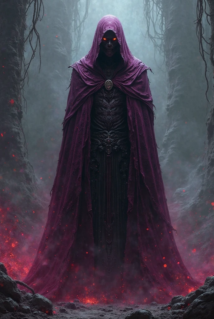 Human necromancer wizard anime style man