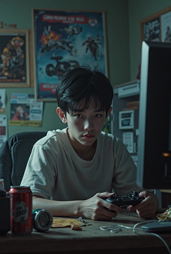 Alex, a young gamer, loved playing video games but often neglected his homework and chores.