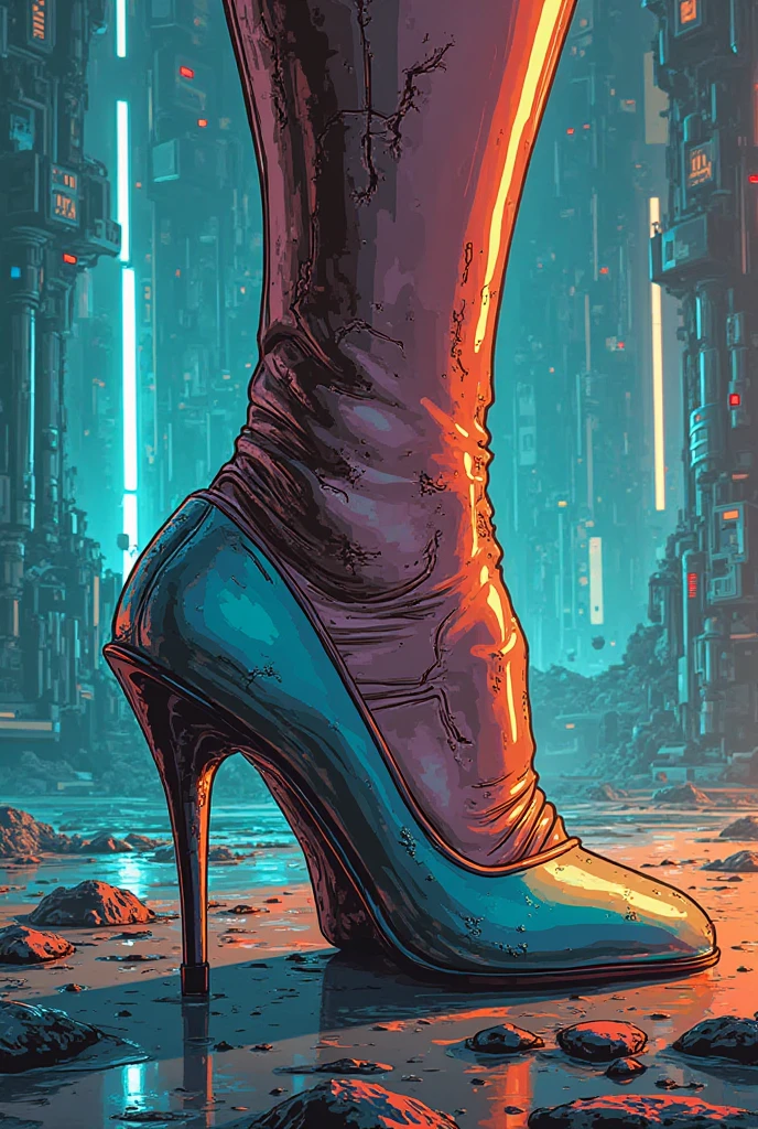 ground View,giantesscity,genshin，yae miko,giantesscity,giant girl 50000 feet high，Have a pair of ultra long legs,(bending down),((antevert)),a pair of huge breasts，Wearing a pair of Mary Jane heels，A look of enjoyment，standing on a ruins，Beautiful appearance，Exquisite makeup，quality，8k，High quality，Perfect proportion, Cinema lighting，film grain，Fuji colors，8k，textured skin，Super details，high detail，high quality，high resolution，explode，fake smile
