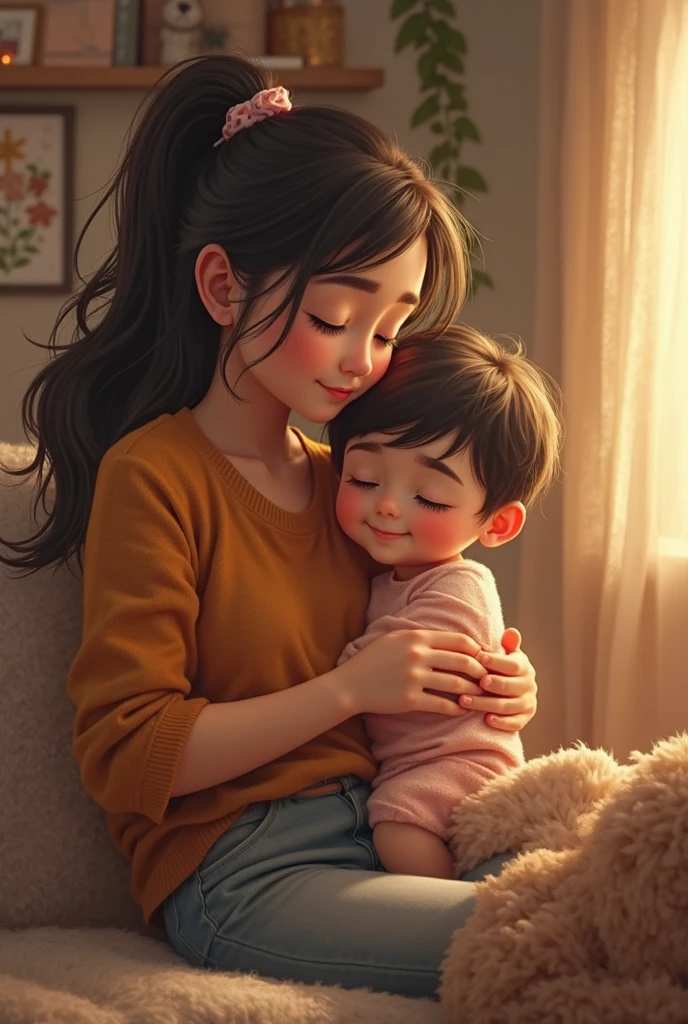 with a human mom