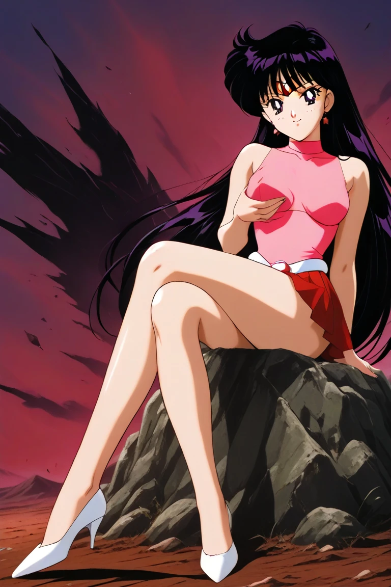 Madoka Ayukawa, 14 years old, bangs, 1girl, masterpiece, highest quality, disorganized, retro artstyle, 1980s \(style\)))), look viewer, (((full nude))), full blush, (((no Panties))),, Take a look here, (((nsfw))), view audience, nsfw, Genitals are visible,1girl, (((See here))), nsfw, (Japanese girl showing off genitals:1.1), look viewer, (((a girl, Flying in the air in a naked, from the knees up, overlooking the cityscape below,))),