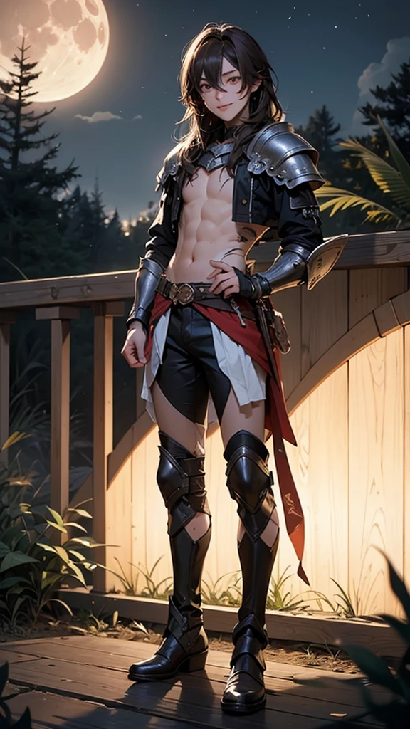 (max resolution: 1.2), (Ultra HDTV: 1.2), 8K resolution, Eye and skin details, detailed facial features, , (Sharp focus: 1.2), (Focus focus) facial expressions: 1.2), 1 Guy, 30 Years Old, Standing, Brown hair, Beard and hat, Holding sword, Chest exposed, 8 Abdomen, (No shirt) Shirtless, White thighs exposed, (( (White briefs))), (((Water, Seawater)))