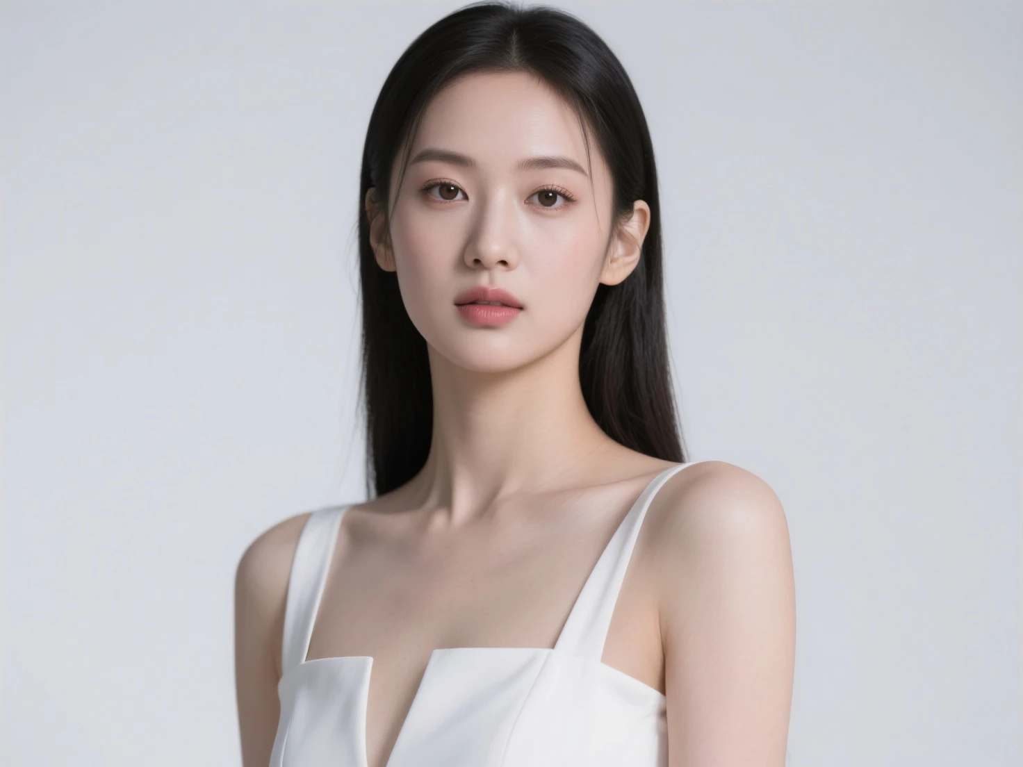 最high quality, masterpiece, Perfect beautiful face, (Photos Photos:1.3), Edge lighting, photography lighting, (Skin with attention to detail:1.2), 8K Ultra HD, Digital SLR, high quality, High resolution, White skin, Fine-textured skin, Sexy pose, A small smile, Perfectly Proportioned Face, 4K, 8K, Bokeh, Absurd, The optimal ratio is four fingers to one thumb, (Realistic:1.3), Beautiful detailed woman, Dark brown hair, Long Hair, ponytail, bangs, Small breasts, Beautiful breasts, Protruding breasts, Slim waist, thin, thin太もも, Perfect Proportions, I doubted,chinese underwear, , Half Up, clavicle, abdomen, Hanfu, shirt, See-through, Chinese clothing, skirt, Wide sleeves, dress,camisole, jewelry,hair ornaments, Off the shoulder, Bare shoulders, Raise your arms, Detailed Background,Beautiful thighs,