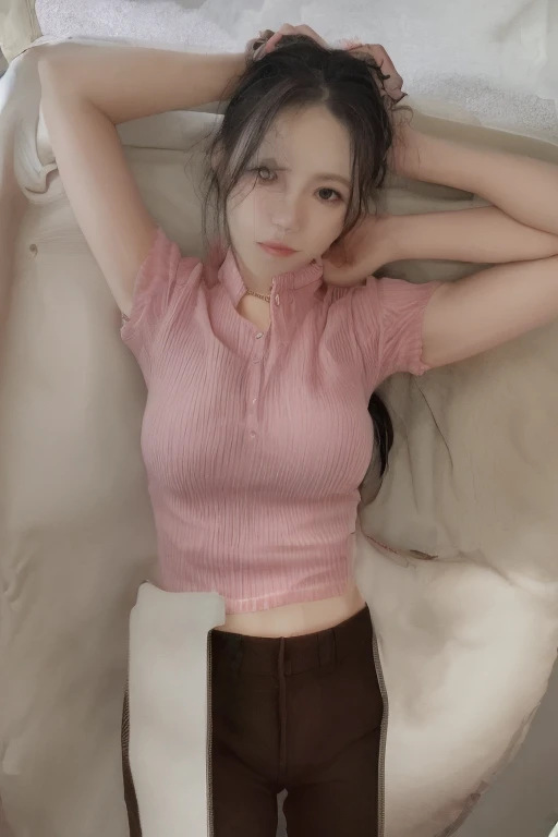 (Best quality, 8K, masutepiece, Ultra HD: 1.3), 1girl in, Big Mimi ,Light brown hair, Blunt bangs, hair behind ear, hair over shoulders, Long hair, Slender body type, ultradetail face, Delicate lips, Beautiful eyes, Double eyelids, lipsticks, thin blush ,Black eyes ,perfect glossy shiny skins,Flawless skin White skin of the ,Sparkling sweat,Catch your eye, chest,Ultra-thin pointer, Ultra-thin fingers, Shirt with collar, Tight skirts , beautifullegs ,Low heels. outside of house、Halfway through the appointment