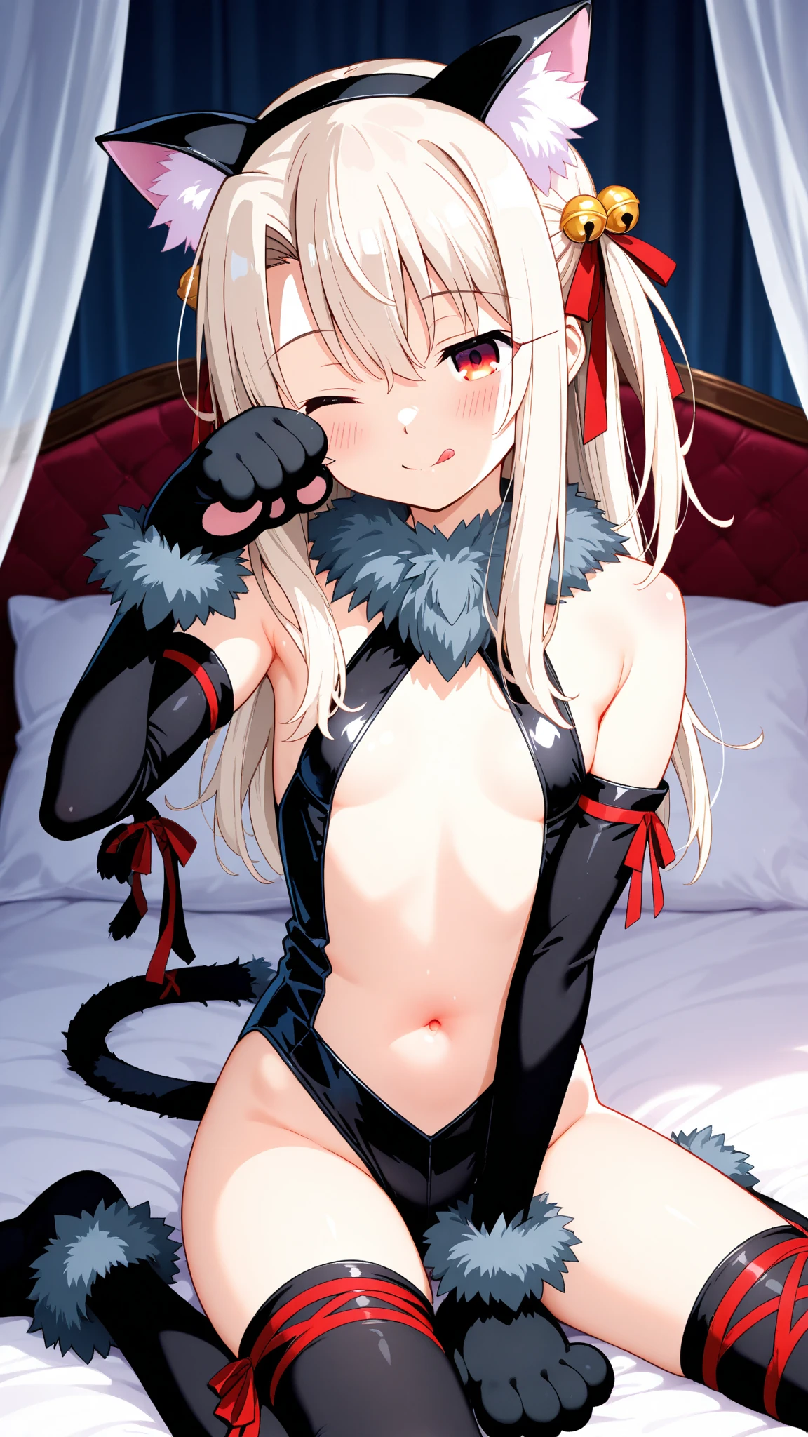 Shiny blond hair, very long hair, sophisticated haircut, ((((hair fully braided)))), ((small twisted braids)), thin and oval face, submissive, (((gagged))), ((((tight latex crop top)))), cute and blushing 18 years old anime girl, look away because she is embarrassed and blushes, bright blue eyes, detailed face, detailed members, detailed arms, detailed hands, ((((sparkling diamond jewelry)))), tiara, ((makeup)), high heels, puffy sleeves, long gloves, long eyelashes, Girl lying, tied by ropes, shackled, can no longer move, tied tightly, very hard tied up with lots of ropes, hampered by so many ropes that she can no longer move, bound hands and feet, ropes tie his whole body, tied extremely tightly and forcefully to her bed by a lot of ropes, its limbs are strongly tied together by ropes, his torso is tied up with thick cords, her chest is so tied up with ropes that it sticks out, her legs are tied tightly with thick ropes, his hands are tied behind his back with ropes, she can no longer move her feet, her hands which are tied by thick ropes, she desperately tries to free herself, likes to be tied tight with big ropes, likes to be immobilized by big ropes, lying down, his hands and feet are strongly tied to the railing of his bed, his legs are pressed together and tied with ropes, its limbs are held vigorously by imposing ropes, her hands are tied securely behind her back by ropes, her chest is compressed by strong ropes, she is pressed against her bed and restrained by large ropes (shibari, arms behind the back:1.4), (hands on the back), (masterpiece, best quality) 1.5, 1girl, solo, (sexy, beautiful woman, perfect face, perfect eyes, perfect hands), samus aran, (shibari, arms behind the back:1.4), (hands on the back), Spread the legs, s' ((lie in bed by big ropes)), ((close up of the girl)), ((((lie in bed))))