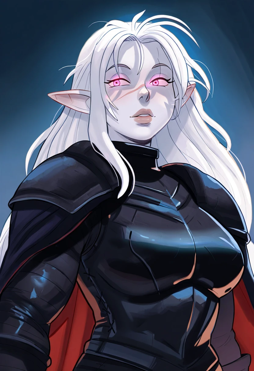 Muscular female, garota de anime com cabelo branco e pele roxa segurando uma faca, Drow, Elfo roxo, Donzela elfa roxa, female drow elf, princesa elfo roxa, Drow perfeito, bonito Drow, Neferpitou, alguns vermelhos e roxos, como um caractere dnd, Drow macho, goblin menina dnd personagem, Ranger Drow, menina necromante ciborgue santa
