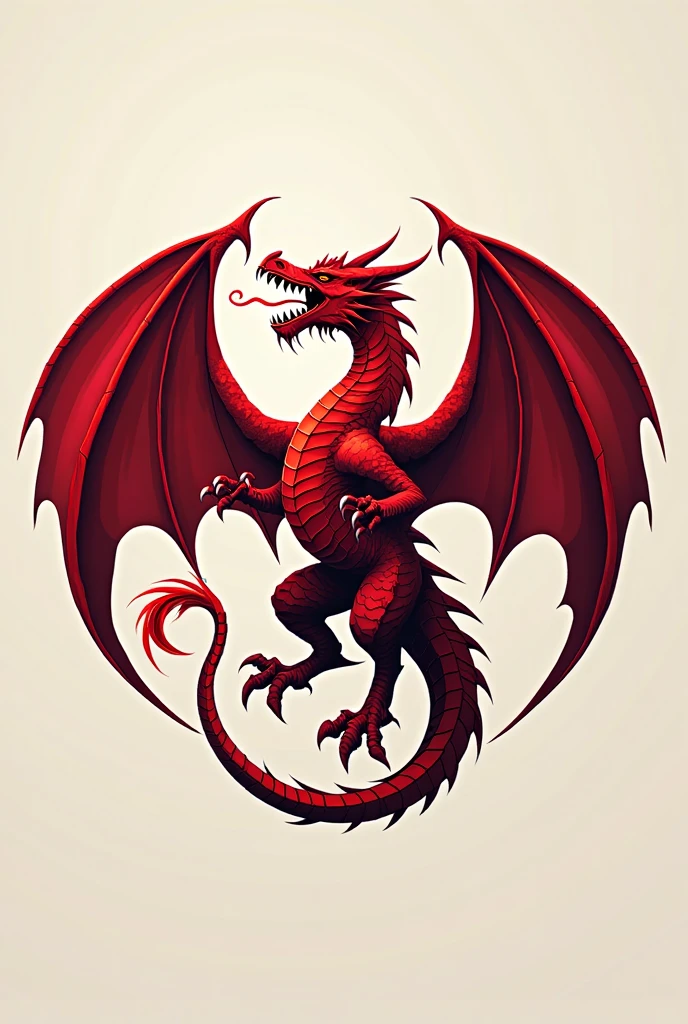 Canada red team t-shirt with a white dragon 
