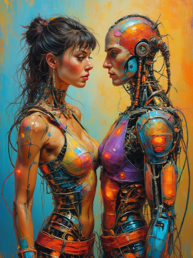 (Best Quality), ((Masterpiece), (Details: 1.4), 3D, Beautiful Cyberpunk Woman, HDR (High Dynamic Range), Ray Tracing, NVIDIA RTX, Super Resolution, Unreal 5, Subsurface Scattering, PBR Textures, Post Processing, Anisotropic Filtering, Depth of Field, Maximum Sharpness and Sharpness, Multilayer Textures, Albedo and Highlight Maps, Surface Shading, Accurate Simulation of Light-Material Interactions, Perfect Proportions, Octane Rendering, Two-color Light, Large Aperture, Low ISO, White Balance, Rule of Thirds, 8K RAW, Pink Puffiness, NSFW, (Kpop Idol), (aegyo sal: 1), (Two women hugging each other and kissing), (crowd watching), Hand touching breasts, kneeling, pose, exposed, seductive, sexy, poor, , movie, tears, teardrops, (torn clothes: 1.9), (transparent wet clothes: 1.8), (perspective section: 1.8), charming leg temptation, drooling, bare shoulders, real rain, wet hair,.. Wet transparent pajamas, wet torn panties, dark lips, breasts coming out, sweaty skin, blushing, on the face: 1.4), on tits: 1.8), (in crowded places), (he wet)