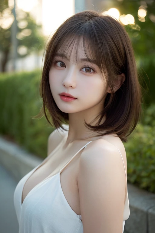 "Voluptuous Japanese traditional beauty, 27 years old, height 160cm, classic curves
 (95-62-92 cm), full F-cup breasts, slender 62cm waist, ample 92cm hips, smooth pale
 skin like white jade (RGB: 248, 245, 240), oval face with gentle features, soft
 almond-shaped eyes (deep brown, RGB: 45, 30, 15) with single eyelids, small
 straight nose, small mouth with naturally red lips (RGB: 212, 98, 95), long straight
 black hair reaching lower back, currently in a loose bun with a few strands framing
 face, no makeup showcasing natural beauty, wearing a light blue (RGB: 202, 225,
 255) yukata with white cherry blossom pattern, yukata slightly open revealing
 décolletage and a glimpse of thigh, red obi sash accentuating waist, relaxing in an
 outdoor onsen (hot spring) surrounded by large rocks and Japanese maple trees,
 steam rising from hot water, soft mood lighting from paper lanterns, night sky with full
 moon visible, sensual but tasteful composition emphasizing natural beauty and
 serenity, shot with Leica Q2 full-frame compact camera, 28mm f/1.7 Summilux lens,
 ISO 3200, 1/30 sec, 47MP resolution, focus on serene expression and subtle skin
 tones through steam--ar 3:4--q 2--s 900--v 6.0--style raw"