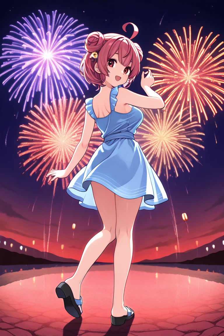 Masterpiece, Best Quality, (joying_Inside out, yellow skin, ), Happy, (((lime green dress speckled with blue firework-style flowers print that goes to the knees))), Pixar, cartoony, 3D Rendering, little chest, sexy expression, flirty, bare footed, view between legs, panty, showing panties, panties visible, ((Masterpiece)),((Best Quality)),absurdress, Sunlight, (half closed eyes:0.4), (parted lips:1.4), (nose blush:1.2), slight smile, breasts visible, Showing breasts, Jerking off, masturbating, cleavage, Smile, hooded_mouth, leaning_Forward Viewer, a closeup of a, ass pov, From directly above, 1girl, solo