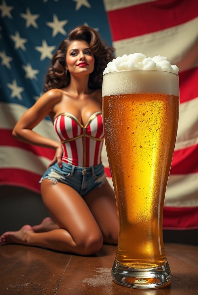 (((Actual Photos,High resolution, 8kHighest quality))),Very detailedな CG Unity 8k 壁紙, Highest quality, Very detailed, Tabletop, Realistic,Very detailedなMature Woman,Mature Woman, Age 25、((Huge breasts))Big cleavage ,Big Ass,Big Ass,Thick thighs,Saggy breasts,Tight waist,Wide Hips,(((Off-the-shoulder bikini top:1.2)))、 (Denim Jeans Golf Mini Skirt) , (Wearing golf gloves),(((He wears a headband with the American flag on it..:1.3))),(((He is wearing an American flag headband around his neck...:1.3)))、 Beautiful Eyes, ((The shape of the nipples is visible even through clothing))、Realistic female hands、 Cowboy Shot、 Tight golf wear、Muchimuchi Body,Hard nipples,Nipples are visible,(((ボタンが閉まらないほどHuge breasts)))、Thick thighs、(One Woman)、Tight mini skirt,(((Off-the-shoulder bikini top)))、Big Breasts、Long legs,Knee-high boots、(((Random Pause)))、Golf course、(Full body photo),Golf Tournament、Vulgar female professional golfer, blonde、(((nematotharumi:1.2))),(((Gold Necklace:1.4)))、(((Gold jeweled stone gal belt:1.4))),((Beer Advertising、Holding a beer in hand,Japanese Text:1.5)),(((Beer Advertising、Holding a beer in hand,Japanese Text:1.5)),(((Sunburned skin、Sweating profusely:1.3)))