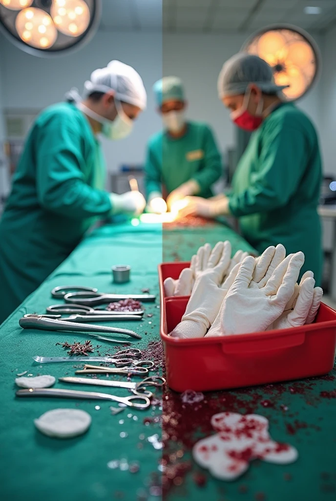 Put gloves on your hands