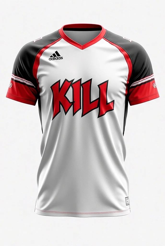 Front Design:
Base Color: Start with a clean white base for the jersey.
Spray Effect: Apply a dark red spray effect on the front of the jersey, creating a dynamic and aggressive look. This spray could be concentrated in the middl
Logo Placement: Place the "Fs" logo in dark red or black on the top right chest area.
Team Name: In the center, prominently display the team name "Fury Soldiers" in bold, sharp typography. Consider using a dark red or metallic.and highligh khukuri in back groun as over