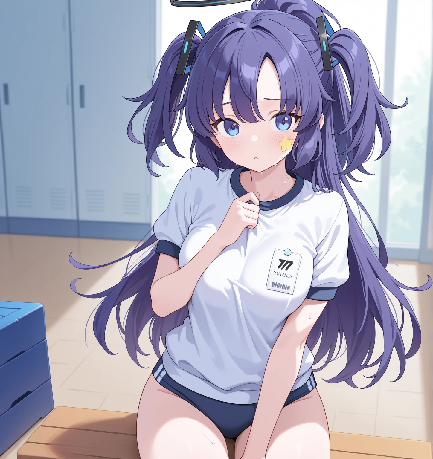 girl,hairless,belly button,high resolution,School Swimsuit
