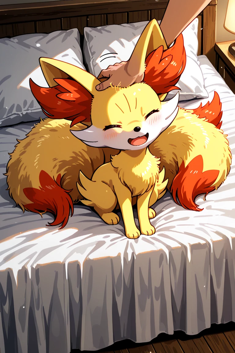 indoor, bedroom,  (chibi)
((fennekin fire)), [[rot_body, red fox_tail]],fox, (((quadruped, feral, canid, canine))), hind_limbs, (pink_pawpads:1.2), (animal_legs, animal_hand:1.2)
solo, looking_at_viewer
spread_legs, on_back
best_quality, hi_res, masterpiece, absurd_res
Highly_detailed, 4k, high_detail, detailed_background
Erection, penis, knot, cum on self, anus, holding penis, cum in anus