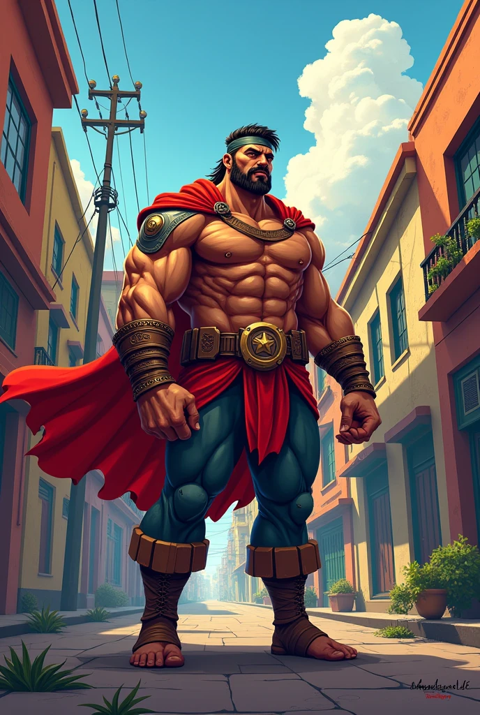 (masterpiece, intricately detailed, highest resolution, best quality:1.2),a cocky Gabriel Reyes male model,a 80 y.o muscle dad with a muscular physique sitting on a chair with black eyes,dark-skinned male, huge beard, mutton- chops, wearing chest harness, bracelets, Shazamsuit, necklace, jewelry, flaccid penis,saggy balls,hairy chest,vascular,muscle striations,soft light,fantastic realism,