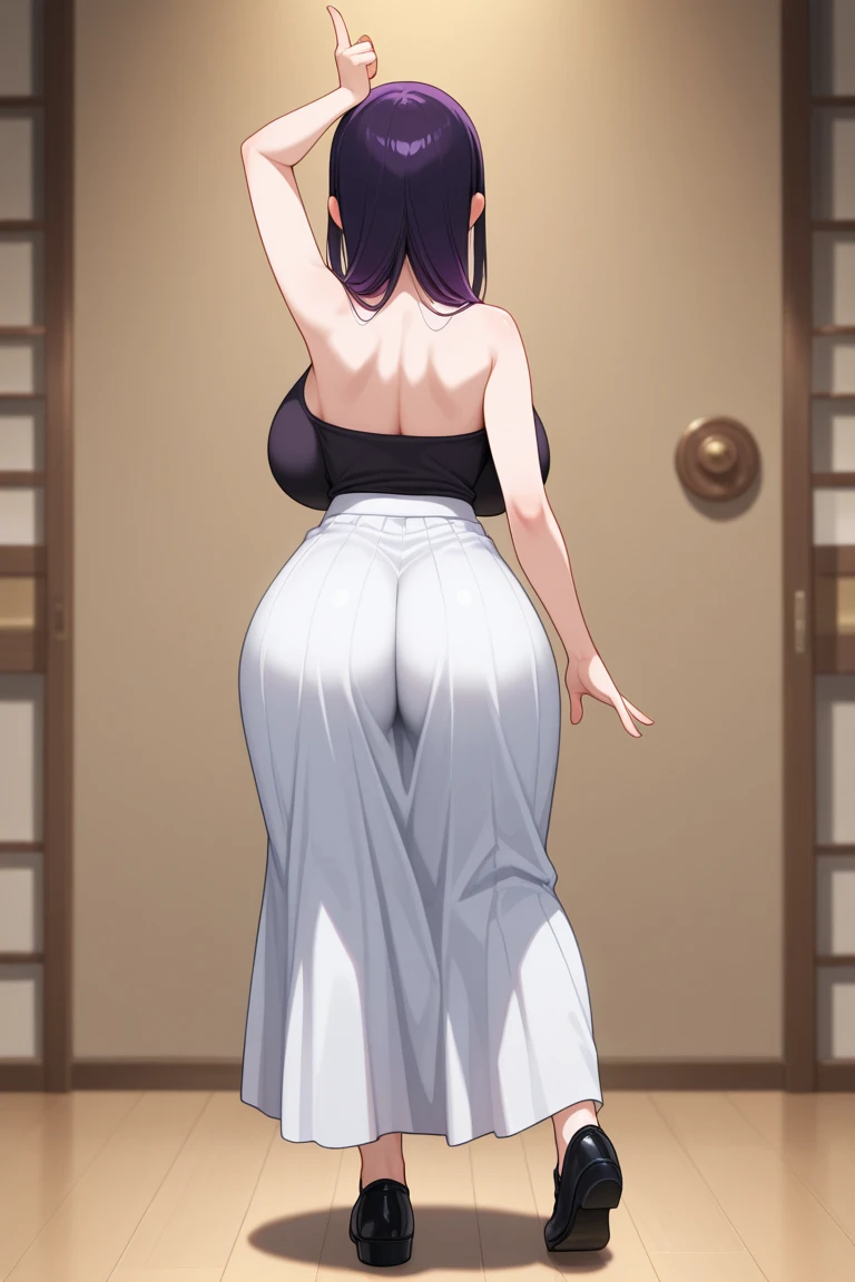 Hyuuga Hinata with huge breasts, small waist and huge ass. Is sucking a huge