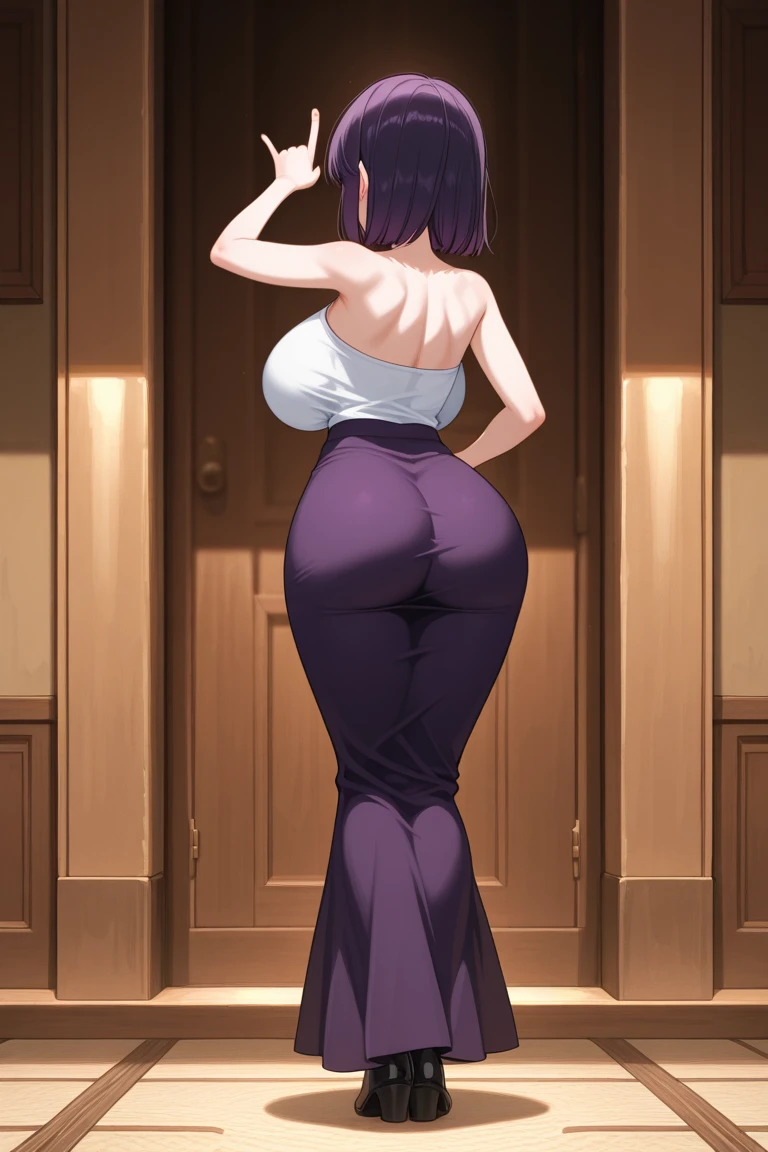 masterpiece、very detailed、(1 girl:1.2)、purple hair、Big eyes、laughter、8K 、Ai Hoshino、Live venue,(The penis grows from the crotch:1.5),(big breasts:1.9),(naked:1.5)、reflect one&#39;s face,(全naked:1.5)、nude、naked、full nude、(erect nipples:1.5)、isometric、blowjob pose、detailed body、Sperm dripping from the penis、peace