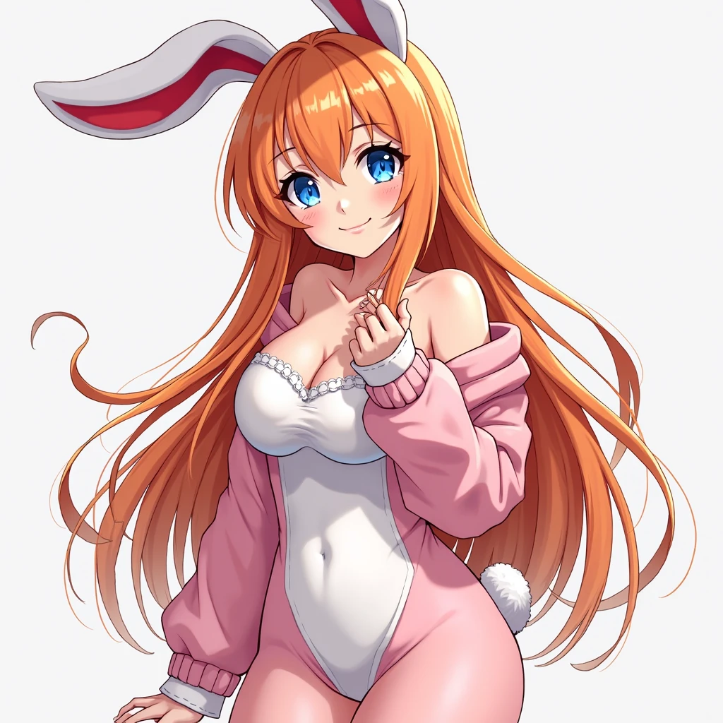 masterpiece, highest quality,beautiful eyes, beautiful hair, beautiful face, beautiful skin, solo, 1 girl, anime girl, curvy, beautiful breasts,shiny skin,shining eyes, smooth skin, glowing skin, soft skin, glowing skin, bare legs, high heels, embarrassed, fake rabbit ears, full body, (golden micro bikini armor), (bare neck:1.3), (bare shoulder:1.3), (bare collarbone:1.3),