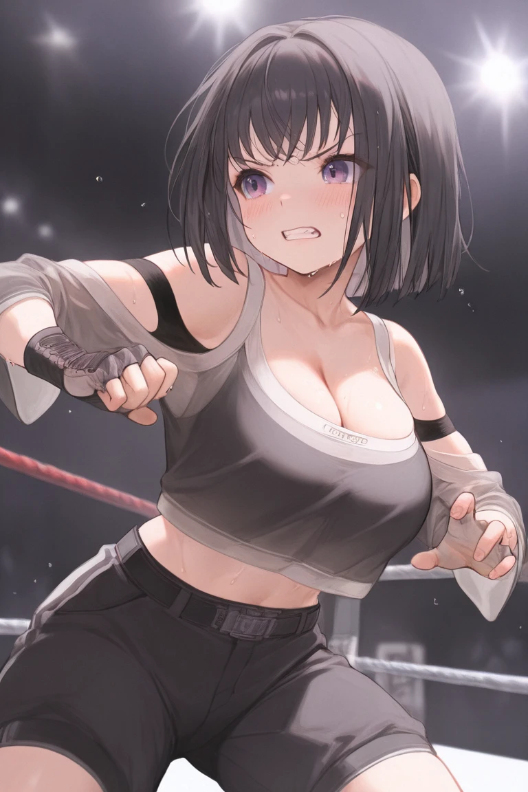 (32k, Super detailed, Ultra-detailed, Anime track and field girl: 0.8), 6+ girl, ((A girl has intense vaginal sex with a man:1.5)), (18 year old girl: 1.4), A neat and clean woman, (Bouncing Ample breasts: 1.4), valley, (Cheeky Smile: 1.1), (Black knee socks: 1.1), Camisole, mesh (White, black and light blue Tank top: 0.9), (Tube top: 1.1), T-Shirts, Off-the-shoulder crop top, mini skirt, sneakers, sandals, (Gym suit: 0.9), (Toned body: 0.9), Compression shorts, (Track and field athlete: 1.1), (cute: 1.1), (Purple hair bob cut: 1.1), (Large, bouncy breasts: 1.1), (Nipples rubbed and felt good: 1.2), Front, ((Having intense vaginal sex with a man:1.5)), (Shake your body violently: 1.2), ((The girl pistons her body violently: 1.3)), Hustle, Girl's home, NSFW