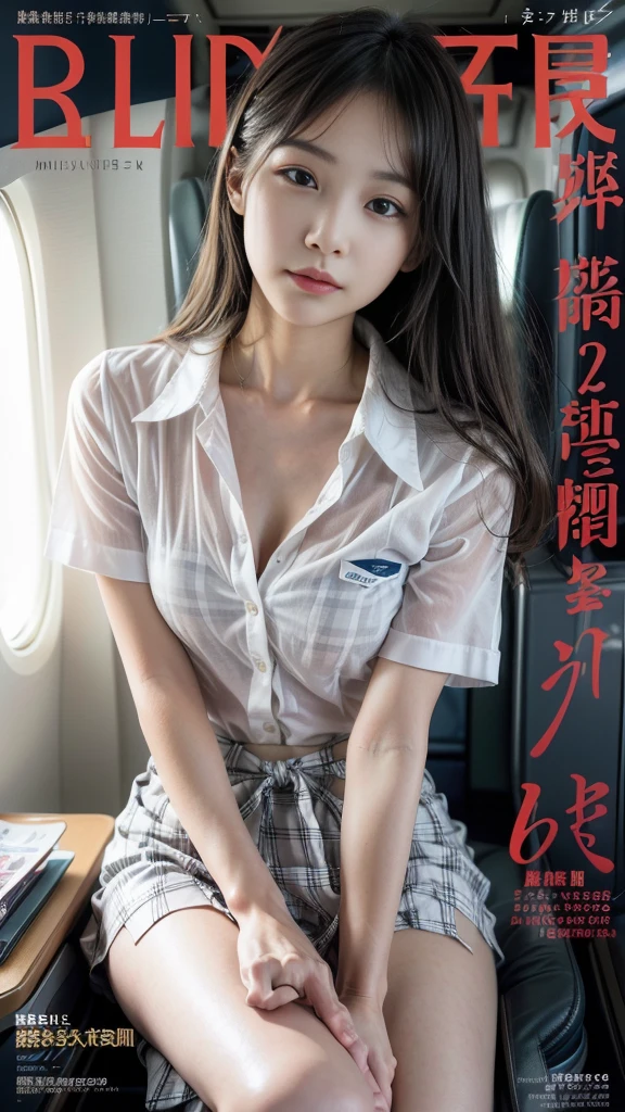 beautiful, (masterpiece:1.2), (best quality:1.2), perfect lighting, from front, 1girl and 1boy, school costume, (boy grabbing her from behind, sitting on sofa), white button-up, breasts out, (large breasts), nipple, star necklace, sweat,  fingering, sitting, legs spread, pussy juice:1.3),