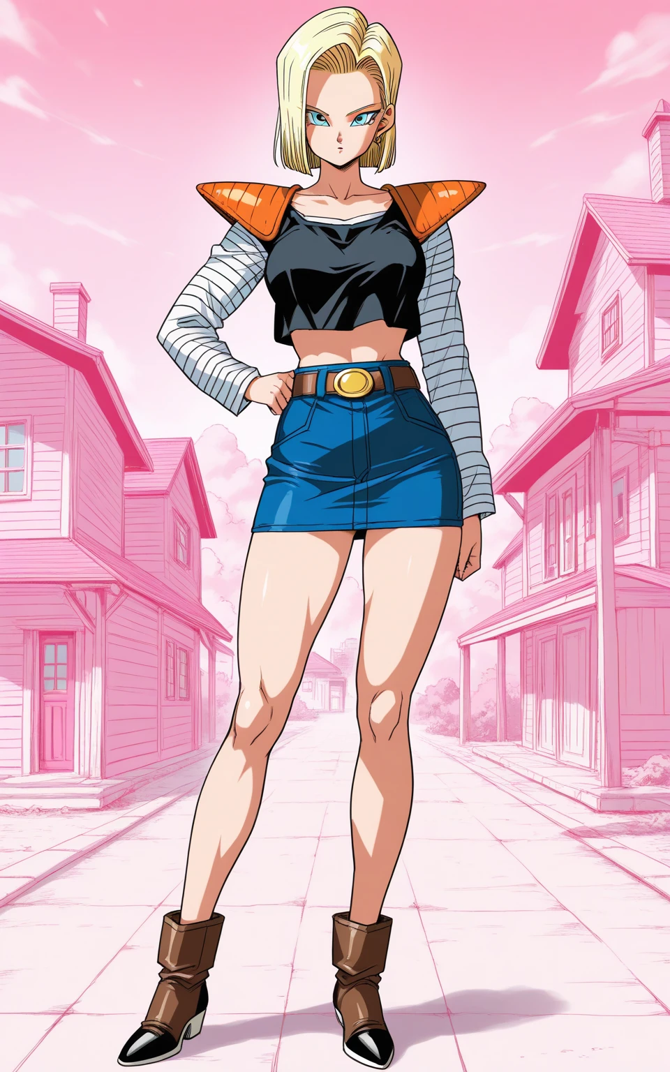masterpiece, best quality, highest quality, (perfect lighting), (photorealistic), perfect anatomy, perfect face, perfect eyes, ((((Massive Female Bodybuilder)))),
aquamarine hair, short hair, blue eyes, earrings, red dress, yellow scarf, blue sky, clouds, on a cliff looking at a city, very tight red dress, legs that open, (((huge breasts, cleavage))), ((thick thighs, hourglass figure)), (topless), ((thick red lips), ((blue eyes)), ((aquamarine hair))