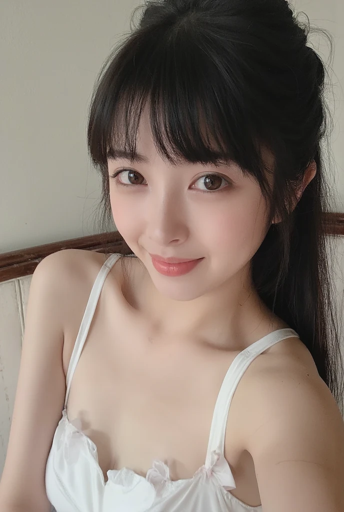 super close-up of a beautiful small breast
