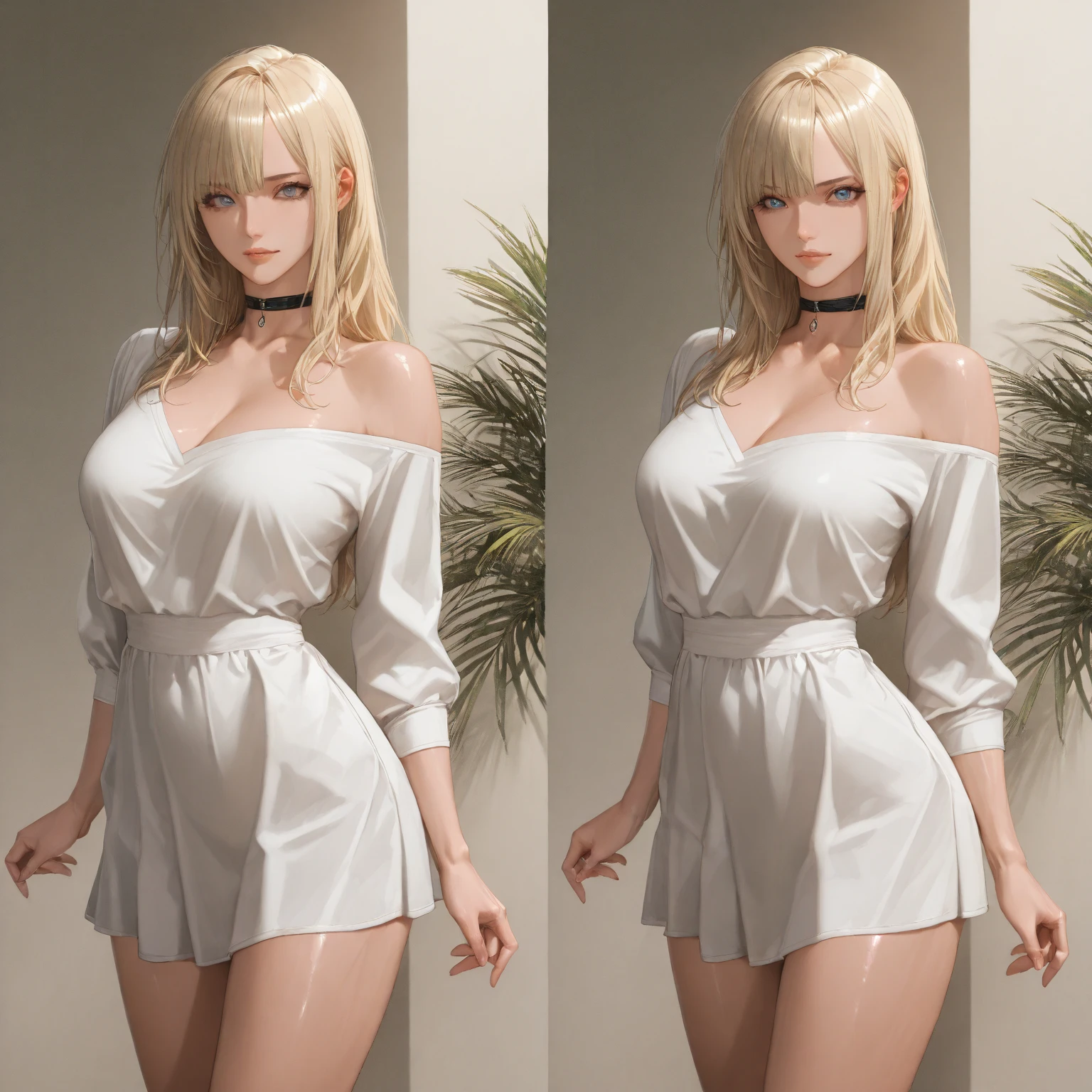 (Ultra Real), (Illustration), (High Resolution), (8K), (Very Detailed), (Best Illustration), (Beautiful Detailed Eyes), (Best Quality), (Ultra Detailed), (Masterpiece), (Wallpaper), (Detailed Face), Solo, (Dynamic Pose), 1 Girl, White Wavy Hair on a Chair, Japan Person, Iris Unusual Eyes, Small Moles Under the Eyes, ((Short Apron)), Medium, Long Legs, Tighten abs, (camel toe), (no panties), (without bra), Kaede Takagaki, long hair