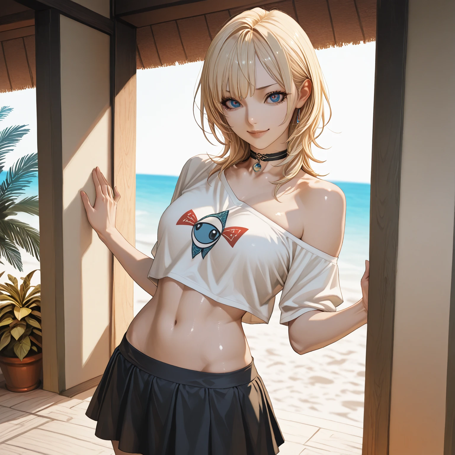 master part, best quality, Altas, bbsaber, olhos verdes, Ahoge, campo, Standing, noite excalibuay\), ao ar livre, clivagem, micro bikini, Athletic body, seios grandes
