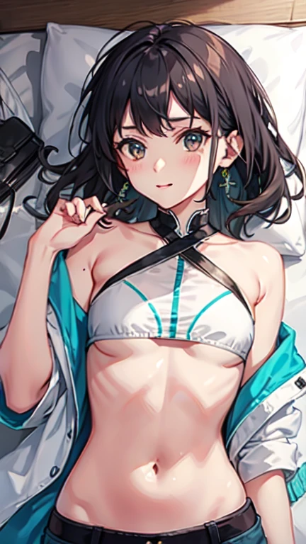 masterpiece、top-quality、High-quality images、8K、独奏、The finest skin and clothing texture、wetted skin、A detailed eye、the detail、Same person:(first name:King Asami、Age 25、waifu、Innocent woman、cabelos preto e longos、No ornaments in the hair、Mole on the chin)、Best proportions、Balanced body shape、huge udder、large hips、Beautiful scruff、Clean collarbone、Only underwear、White silk underwear on top and bottom、White stockings、Small and cramped underwear、Underwear that digs into the skin、((Deep wrinkles between the eyebrows、frown、eyes open slightly、Tears、Big open mouth、Clenching teeth、exclamation、droolng、)):1.4 In the house、traditional Japanese room、futon bedding、White sheets、White pillow((Lying on the futon、looking upwards、Straight down the legs、Knees do not bend、Stretch your legs down、Straighten to your toes、Sprawled、Small vacuum cleaner、Vacuum cleaner body between open thighs、Vacuum cleaner with thigh、The vacuum cleaner sticks to the crotch of the underwear)):1.5、Float your buttocks、hold fists、Feel the vibration of the vacuum cleaner、feels good、sexual expression invitation、Wet crotch、Overflowing love juice、