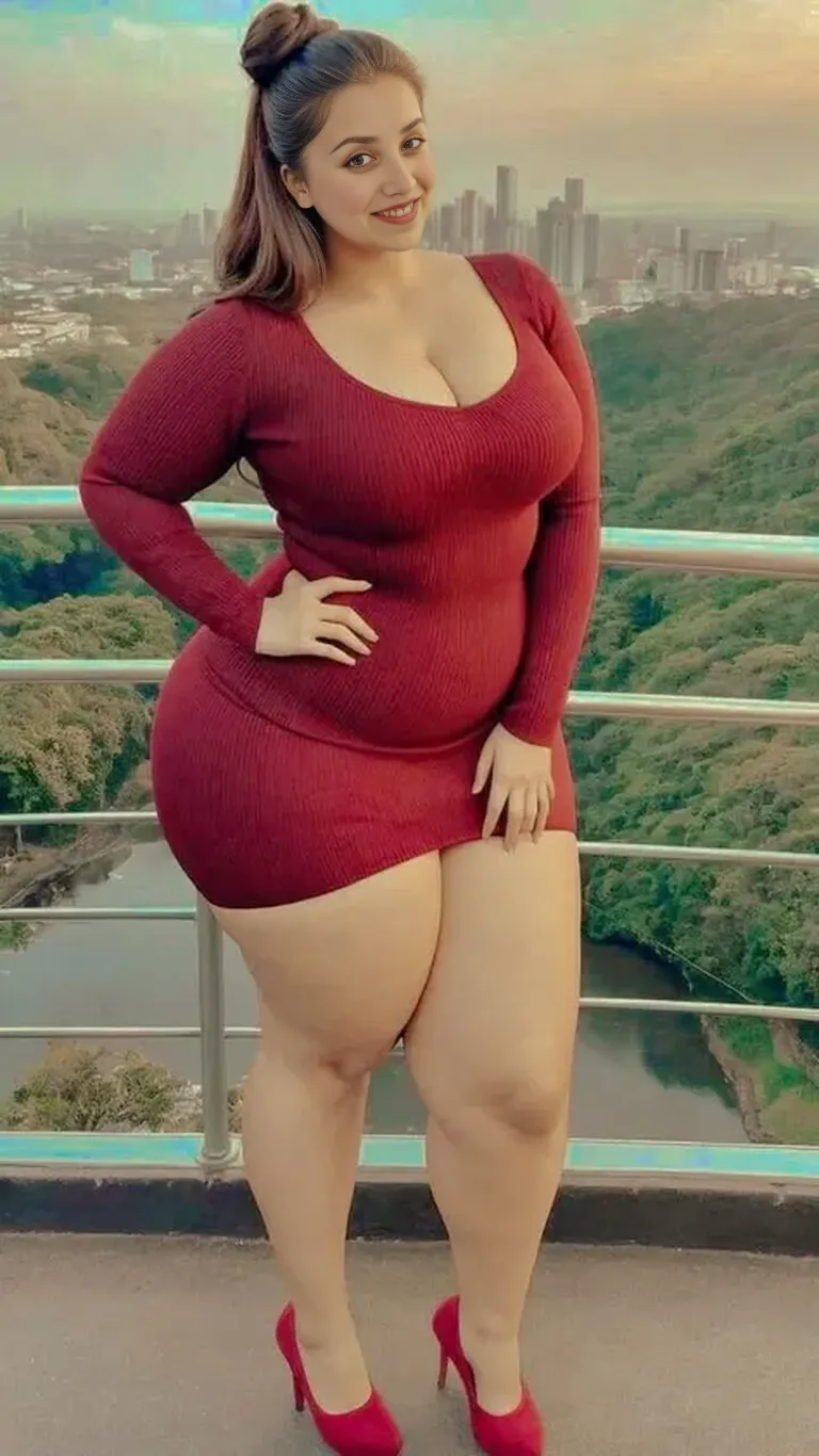 Huge tits, giant tits, no clothes, bbw, chubby stomach, thick, thick thighs, wide hips, pear-shaped body, sexy, nude