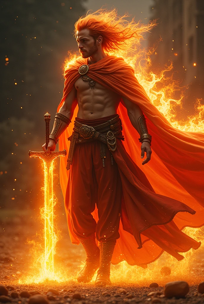 A 20 year old man with the powers of The Mythical creatures Phoenix and a flaring sword