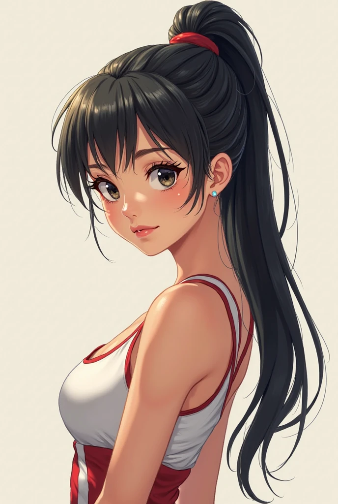 Realistic face in detail Japanese erotic track and field club female junior high school student swimsuit