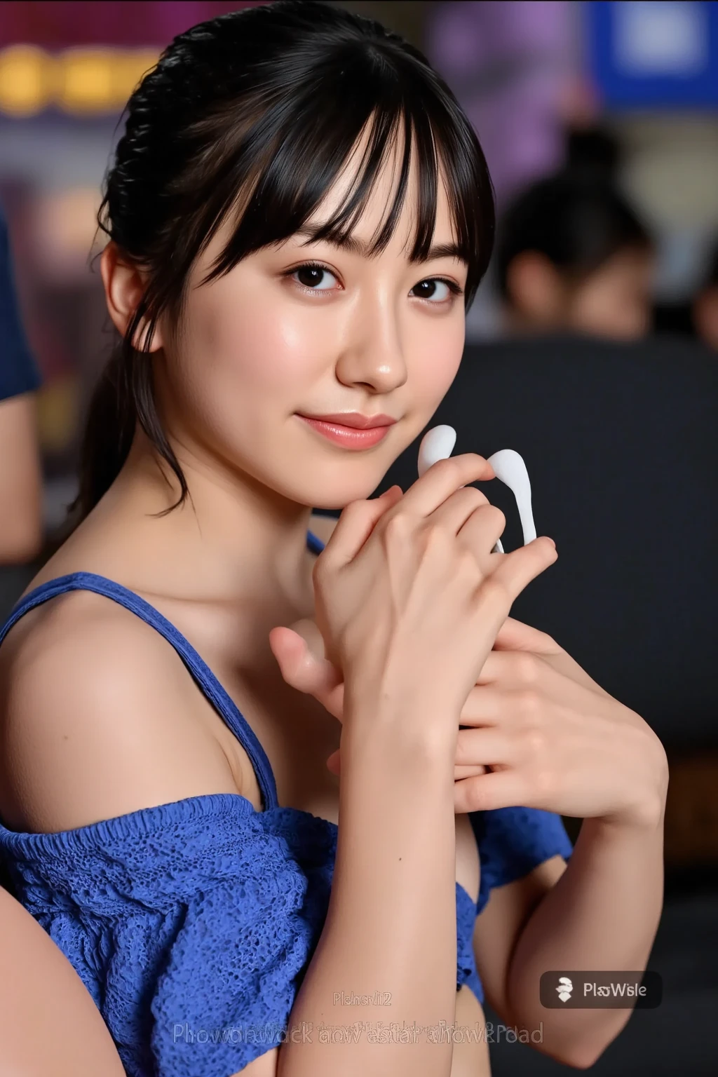 A woman taking a photo,barefoot,(One-handed electric massager) Full Body Shot, Freshly washed,
Expert, 8k, High resolution, masterpiece, Highest quality, head:: 1 girl, unison, Grayish-purple hair ((Photographing with Hasselblad)), Delicate skin, Clear focus, (Cinema Lighting), At night, Soft lighting, Dynamic Angle,