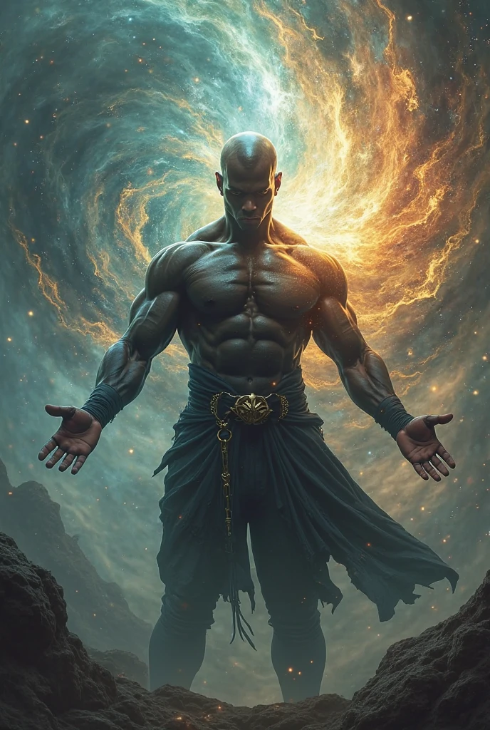 A strong man on his knees being HP drained。Aura of Life。prayer。Joy。pleasure。Magic Circle of Obedience。