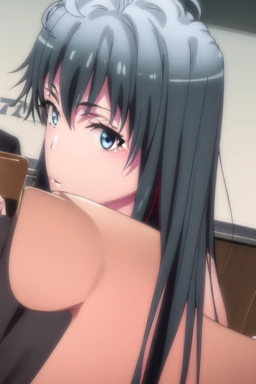 ((table top, highest quality, High resolution, nffsw, perfect pixel, written boundary depth, 4k, )), 1 girl, alone, , beautiful anime girl, beautiful art style,
perfect body,
Yukinoshita Yukino, long hair, Ahegao、bed
(((full nude))), thighs, between the legs,
big breasts, nipple, open your mouth, Happy, blush, i breathe, Sweat, break the hetero, (hetero couple),(((sex:1.5))),(vagina), NSFW,(((doggystyle)))
