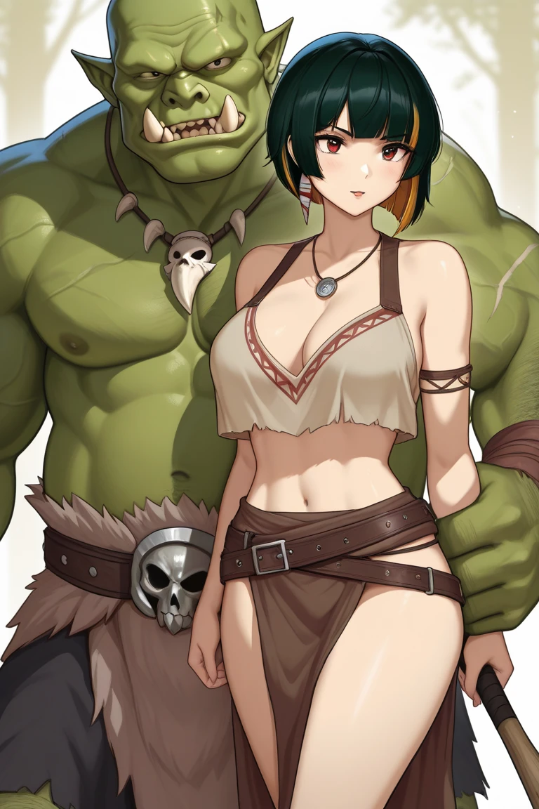 Masterpiece, ghostriding, a ghost is riding a girl, (all four), 1 girl, Medium bust, (armor:1.1), (Nose hook), ghost, rein, shirt collar, Hisako Arato, pink hair, short hair, brown eyes