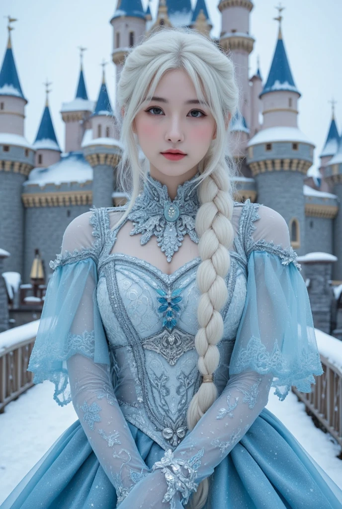 Frozen,Queen of snow,Live-action adaptation,Light blue dress