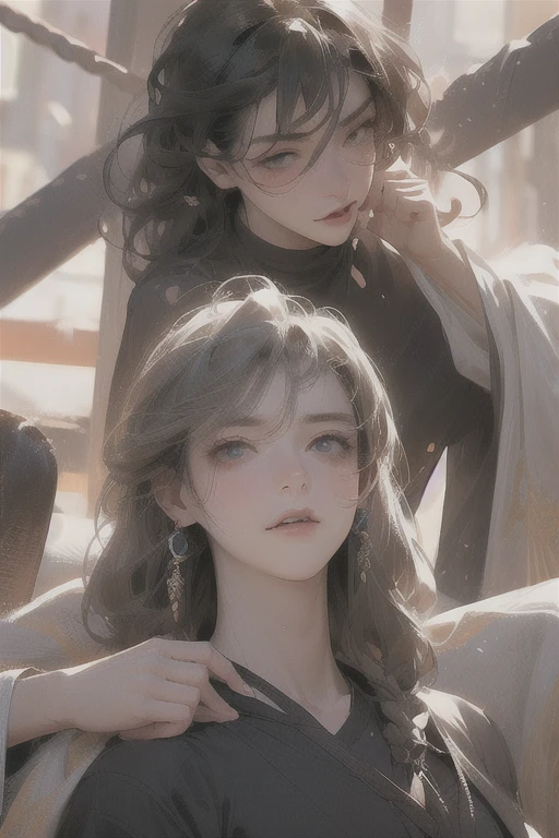  (((masterpiece, of the highest quality, super detailed))), (digital art), (a witch belonging to an occult order of knights), (a knight crossed with a witch), Victorian era inspired, ((minimal but intricate beautiful armour)), (Fluttering lace flared dress with frilly petticoats), ((Bloodbourne inspired)), ((nier automata inspired)), (big forhead:1.2), (((dark hair, long ponytail, thick ponytail, heavy ponytail))), (((Very sharp focused eyes))), ((small breasts)), very long eyelashes, occult aesthetic, (red and white clothing detailed and intricate steampunk and detailed gothic), (with a hood), complex lace boots, 