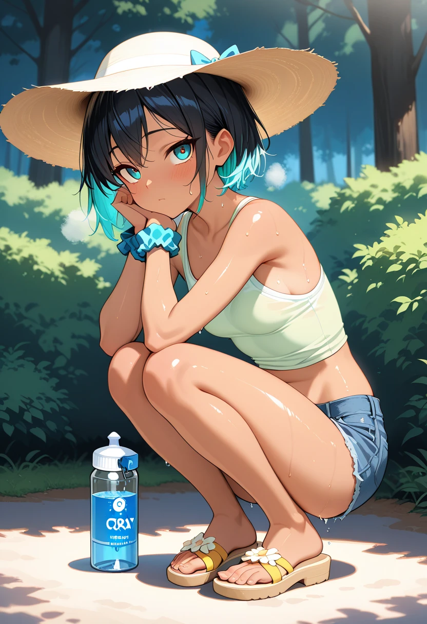 Anime girl sitting on table, beautiful anime girl crouching, Biomechanical OPPAI, Sexy pudica pose gesture, seductive anime girls, with index finger, the anime girl is crouching, an oppai cyberpunk, hajime yatate, rogue anime girl ayanami rei, ryuko matoi, sexyposture, konachan,Exhale the mist,Stick out her tongue,Mermaid line,musculature,Ambiguous eyes,High-fork panties,Be red in the face,huge tit,over knee socks,open open mouth,Stick out her tongue, dropping saliva,White popsicles,Melted popsicles,Hair tied up,Long tongue,Single horsetail,The melted popsicle falls on the chest,Excitation,Place your hands on your chest,Plenty of liquid,White liquid,Floating popsicles,Suck on popsicles,looking at viewert,love heart,Throw a wink,Lick gently,Camel toes,Half-off coat,Oral sex,Popsicles in his mouth,Semi-closed Eyes,Abs,musculature,Sunburn,Brown skin,Popsicle fog,Exhale the mist