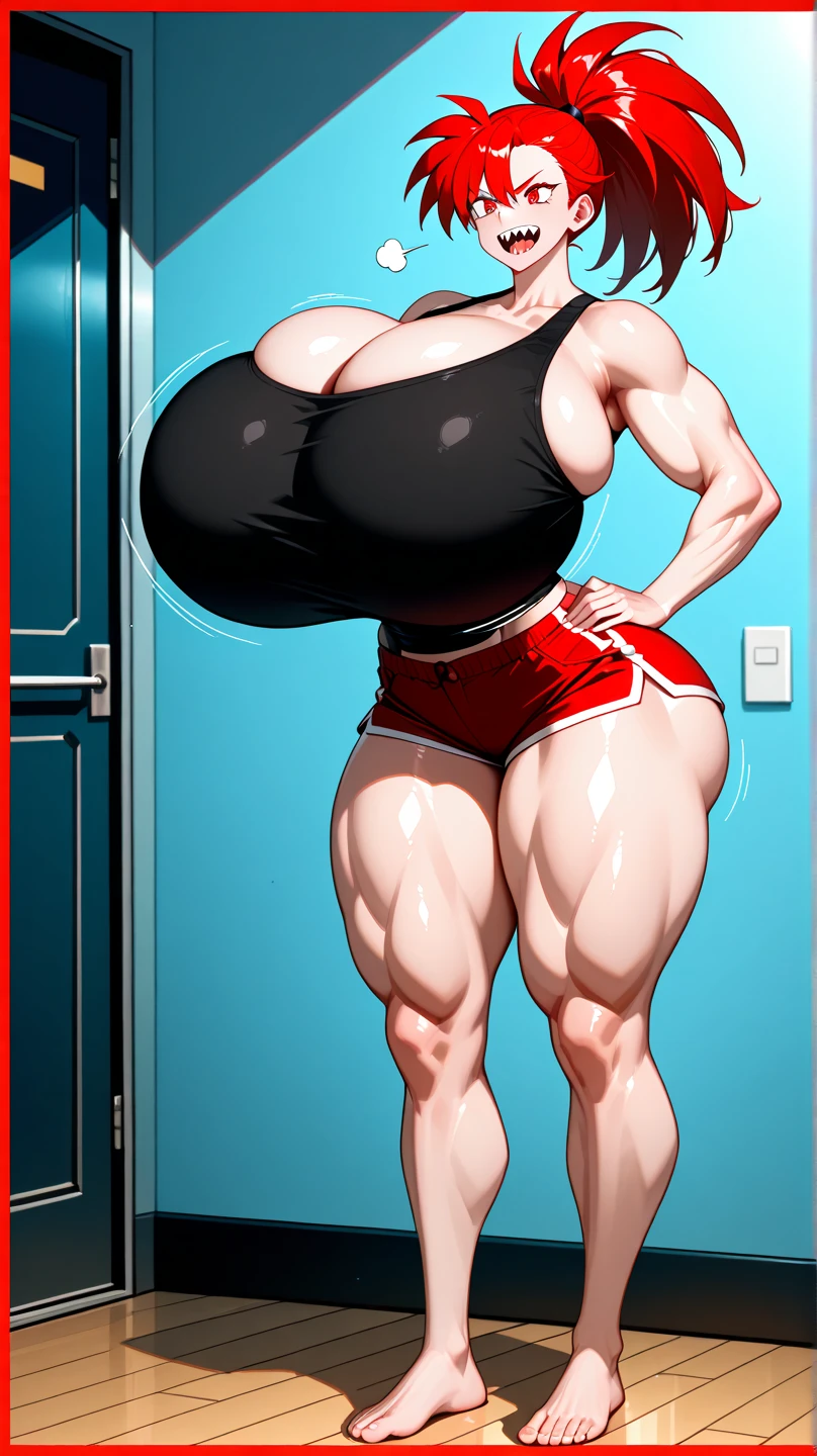 (8k, (masterpiece), high resolution, (realistic, photo-realistic), mature nursing mother russian, redhead, pale skin, green eyes, wedding dress, jewelry, at the church, giving a cute and sexy smile, delicate face, detailed skin, realistic skin details, visible pores, (((Huge breasts))), ((long legs)), ((Female Bodybuilder)), ((((Muscular Legs)))), ((((Huge Muscles))))
