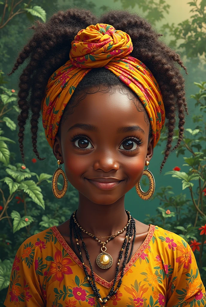A seven year old girl born in nigeria.