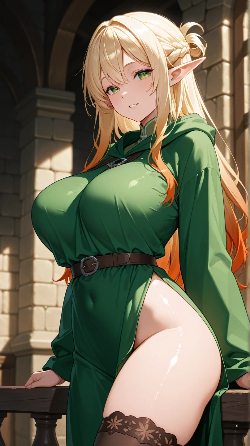 In the darkness of the night. a forest .young girls illuminate the path .warriors' clothes backs shields. athletic slender bodies large breasts large buttocks long yellow braided hair green eyes 