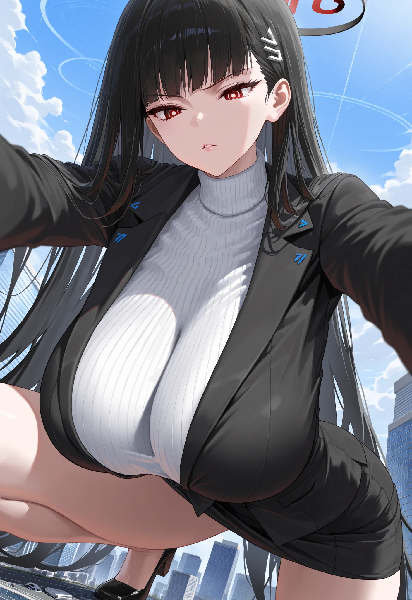 Perfect detail, Special details, highest quality,,expensive, woman,A satisfied smile 、Confident face,Triumphant Face、Overwhelming Dominance、Overwhelming power、High school queen、Mature Woman、Aunt、Elegant face、Maternal instinct、round face、View Viewer, Black Hair, Long Hair,Big belly , , Side bang, Partially exposed forehead, Dark brown eyes, Mature Body, Perfect body, Tolerant、Large Breasts,Big ass and plump body.Sweaty body,Breast milk overflowing from the nipples,Pussy,share、body fluid、The building is dissolved by body fluid、Open your mouth、 blush, Cleavage White Shirt, , Black Skirt.,Gold Jewelry,Gold Bracelet,Gold Collar、 Luxurious crown,, necklace, Pursing your lips、 A light smile, Drunk, expensiveDetail, Depth of written boundary, 1080p, 16k, Awards, High resolution, highest quality, masterpiece, 超High resolution, Anatomically correct, Super detailed,,Huge breasts、Realistic、Perfect bodyライン、aerial photograph、aerial photograph、Destroying the city with a smile、 (A giant girl bigger than a skyscraper destroys the city of Shibuya:1.5)、cute、body fluid,The building is dissolved by body fluid、Eroticism,share school uniform Breast milk overflowing from the nipples Big breasts overflowing from the white shirt White shirt ripped Masturbating During pregnancy Occupy a major city