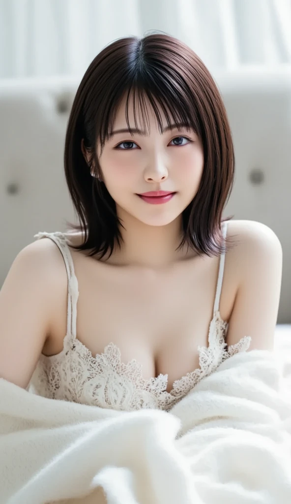 Best-quality, Masterpiece, Ultra-High-Resolution, (Photorealistic:1.4), Raw-Photo, Extremely-Details, Perfect-Anatomy, 

1girl, on bed, 12-years-old, most popular Japanese idol, from above, (((lying on her back))), looking at viewer, innocent smile, cowboy-shot, extremely cute face like a most famous Japanese idol, extremely beautiful big black solid circle eyes, extremely beautiful blonde short-cut-haired, extremely beautiful realistic white skins, extremely beautiful light pink lips, extremely beautiful long eyelashes, very beautiful medium breasts, very beautiful body, very beautiful shoulders, very beautiful thighs, (((wearing only cute designed colorful underwear))), detailed cute face, detailed beautiful big black solid circle eyes, detailed beautiful blonde short-cut-haired, detailed beautiful realistic white skins, detailed beautiful light pink lips, detailed beautiful long eyelashes, detailed beautiful medium breasts, detailed beautiful shoulders, detailed beautiful body, detailed beautiful thighs, ((detailed cute designed colorful underwear))