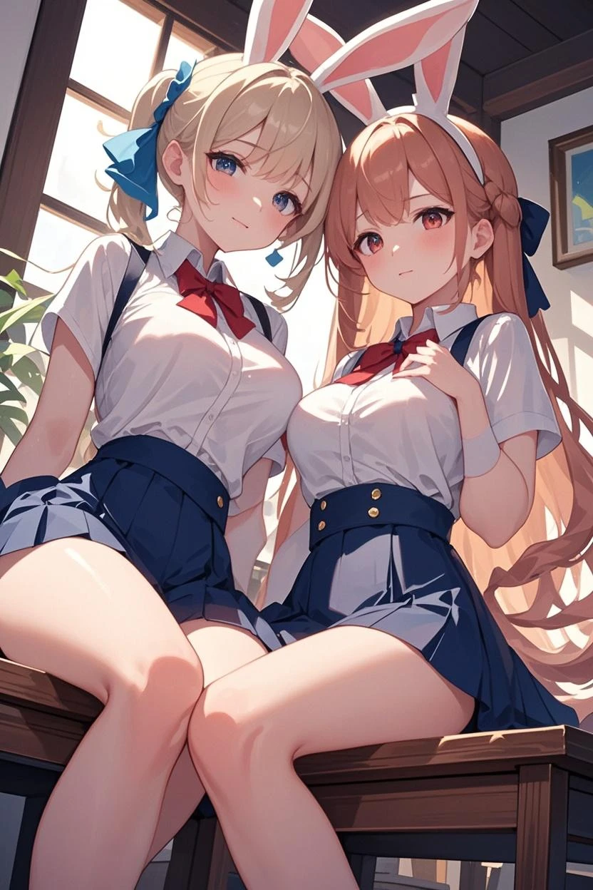 ((1 girl:1.5))、(smile:1.5)、small breasts、（cowboy shot）、(fun!!)、(white cardigan:1.5)、(blonde)、blush、(single braid)、(eye highlights:1.3)、blake black shoes,(黒いskirt)、bow, button, shirt with collar, long sleeve,  ((red bow tie, ,, white shirt, チェック柄のskirt、white socks)),, shirt,, skirt, socks, thighs, white shirt, Rest indoors, ((classroom:1.5))、 BREAK while watching the audience、 (perfect hands, perfect anatomy),cowboy shot、(skirtlift:1.3),(highly detailed white panties:1.3)、(highly detailed panties:1.3)、、(skirt that rolls up:1.3)、(fully exposed panties:1.5)、blue eyes