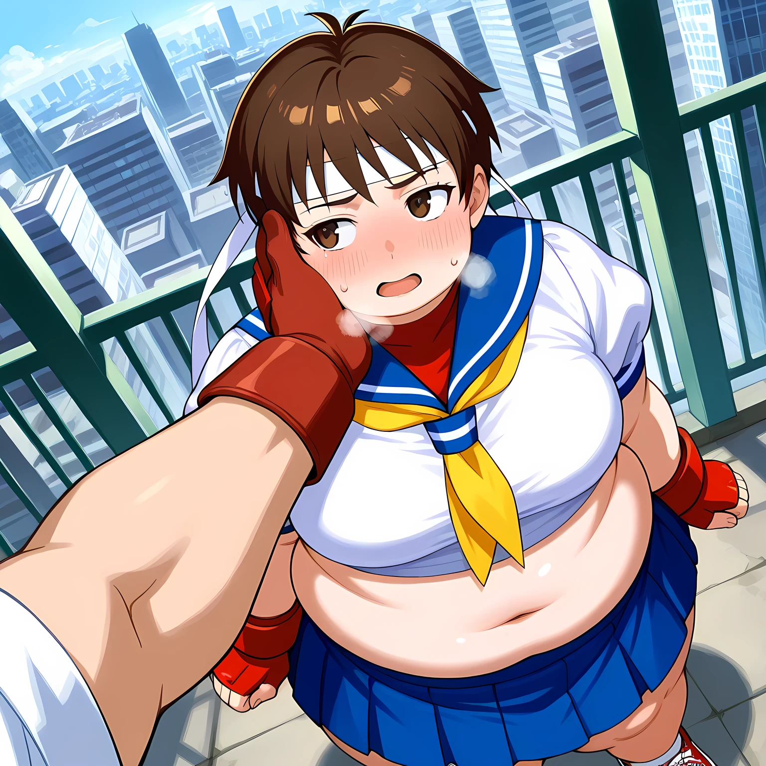 masterpiece, Highest quality, Nico_Yazawa,High resolution, 1 Girl, alone, Brown Hair, short hair, Twin tails、Purple eyes,  , , (Cleavage)、(Beautiful thighs), Carrying a red backpack, (randoseru backpack:1.2) Sweaty、Thick thighs、Highest quality、4K、1girl, 8years old, loli, cute, grin, （Surrounded by men in the park））、、Thick thighs、Men with their penises out, surrounding a girl、Semen from the penis、Bukkake、Bukkake、（Bukkake）projectile cum、Blowjob、Lots of passersby、Ahegao、low length、、、Handjob、School Swimsuit、Spread your legs、(embarrassed,blush:1.3)（Handjob）（Blowjob）thighhighs