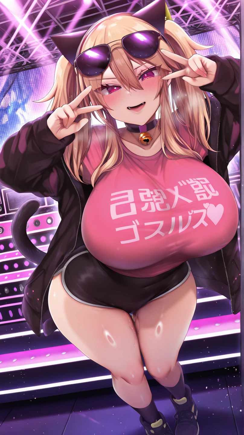 score_9, score_8_up, score_7_up, score_6_up, score_5_up, score_4_up,
gradient background,
refraction, caustics, rim lights, backlighting, bloom, abstract background, gradient background, yellow background, blue background, multicolored background,
BREAK
source_anime, sky, sunlight, sunbeam, clouds, light particles, particle effects,
BREAK
1girl, solo, long hair, gold hair, smile, :d, happy, open mouth,
blush, bangs, light green eyes,
animal ears, dog ears, dog tail, dog girl,
collar, bell, thighs, large breasts,
thighhighs, fingerless gloves, elbow gloves, shrug \(clothing\), t-shirt, skirt,
looking at viewer, dynamic pose, leaning forward, reaching towards viewer, pointing at viewer,
<lora:OnonoImoko-v1-PDXL:1>