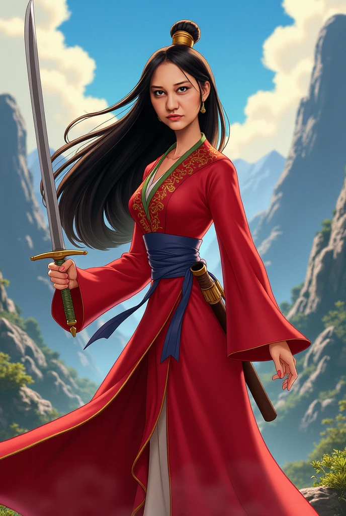 uma lutadora no estilo super realista, mulher super realista, cores vivas, cores intensas, cores brilhantes, roupa no estilo de goku de dragona ball, mulher com a roupa de goku de dragona ball, roupa laranja, arte no estilo Megan-Fox, Megan-FOx linda, Megan Fox com roupa de Son Goku, Megan Fox + Son Goku